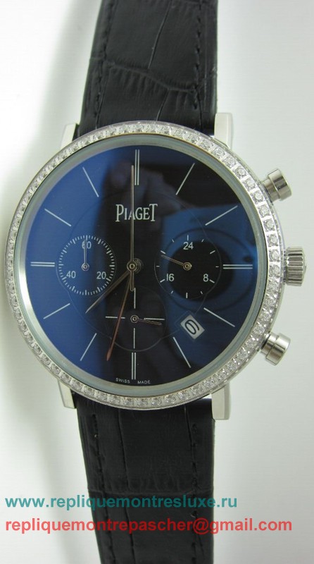 Piaget Working Chronograph Diamonds Bezel PTM28