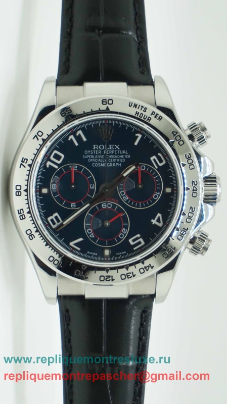 Rolex Daytona Asia Valjoux 7750 Automatique Working Chronograph Cuir RXM175