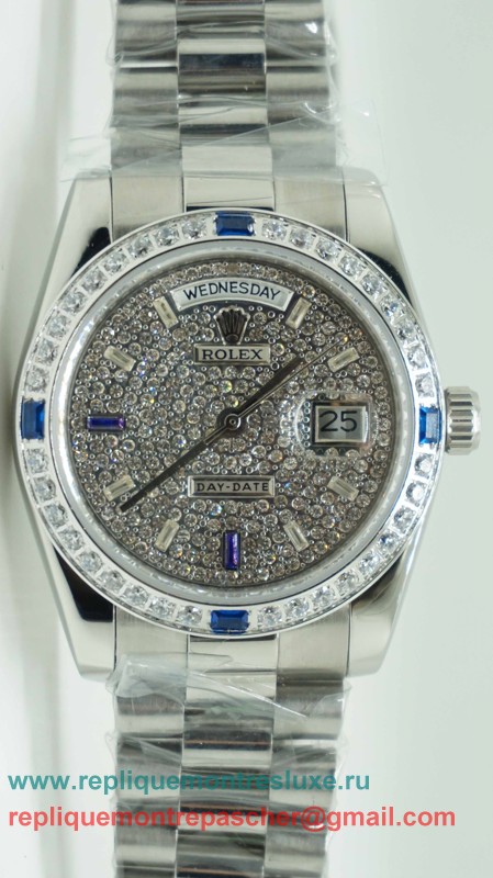 Rolex Day-Date Automatique S/S 36MM Diamonds Sapphire RXM242